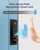 Cerradura de seguridad inteligente Philips 2 en 1 con reconocimiento de palma y timbre inalámbrico.