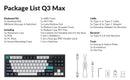 Teclado Keychron Q3 Max con retroiluminación RGB intercambiable y perilla marrón - Negro