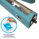 Selladora ancha manual de impulso para bolsas de 8"