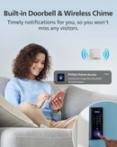 Cerradura de seguridad inteligente Philips 2 en 1 con reconocimiento de palma y timbre inalámbrico.