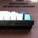 Teclado Keychron Q3 Max con retroiluminación RGB intercambiable y perilla marrón - Negro