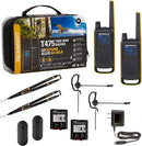 Motorola Solutions T475 Extreme Two-Way Radio Black W/Yellow Rechargeable Two Pack