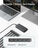 Conmutador HDMI Anker (4 entradas, 1 salida, HDMI 4K)