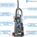 New Prolux 9000 Upright Sealed HEPA vacuum with 12 AMP Motor on board tools and 7 Year Warranty!