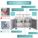 60 inch Salad Sandwich Prep Table Refrigerator, Mega Top, Stainless Steel Food Prep Cooler
