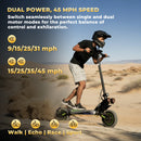 Patinete eléctrico todoterreno isinwheel GT4 de 2400 W con motor dual