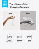 Anker Power Bank (30W, 5k,  Fusion, Built-In USB-C Cable)