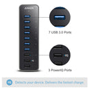 Concentrador de datos USB 3.0 de 10 puertos Anker 60W