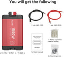 ALLWEI 1500W Pure Sine Wave Inverter 12V to 110V AC