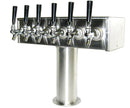 American style Box T Tower with 4" pedestal, Glycol Cooled, SS304 contact, 4-10 Faucets
