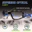 Gafas de seguridad antiempañamiento convertibles en gafas con sello de espuma extraíble, patillas y diadema