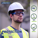 Gafas de seguridad antiempañamiento convertibles en gafas con sello de espuma extraíble, patillas y diadema