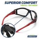Gafas de seguridad antiempañamiento convertibles en gafas con sello de espuma extraíble, patillas y diadema