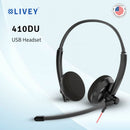 Auriculares USB LIVEY 410DU ENC, optimizados para UC