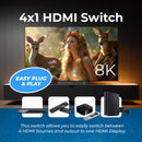 Conmutador HDMI 8K 4 entradas y 1 salida (BK-401S)
