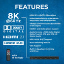 Conmutador HDMI 8K 4 entradas y 1 salida (BK-401S)