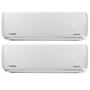 Dual 24000 BTU 2-Ton 21 SEER2 Multi (2) Zone Wall Mount Air Conditioner Heat Pump 230-Volt