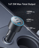 Cargador de coche Anker Nano (167,5 W, 3 puertos)
