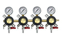 Bev Rite CO2 Secondary Regulator, 4 Way
