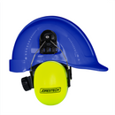 Kit de casco de ala completa con orejeras de protección auditiva montables en color lima
