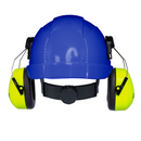 Kit de casco de ala completa con orejeras de protección auditiva montables en color lima