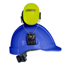 Kit de casco de ala completa con orejeras de protección auditiva montables en color lima