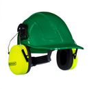 Kit de casco de ala completa con orejeras de protección auditiva montables en color lima