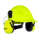 Kit de casco de ala completa con orejeras de protección auditiva montables en color lima