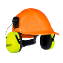 Kit de casco de ala completa con orejeras de protección auditiva montables en color lima