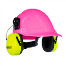 Kit de casco de ala completa con orejeras de protección auditiva montables en color lima