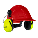 Kit de casco de ala completa con orejeras de protección auditiva montables en color lima
