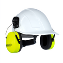Kit de casco de ala completa con orejeras de protección auditiva montables en color lima