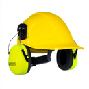 Kit de casco de ala completa con orejeras de protección auditiva montables en color lima