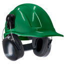 Casco de seguridad tipo cachucha con orejeras montables