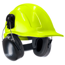 Casco de seguridad tipo cachucha con orejeras montables