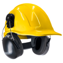 Casco de seguridad tipo cachucha con orejeras montables