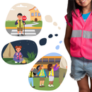 Children's Hi-Vis Mesh Safety Vest with 2" Reflective Strips - PinkFit Collection