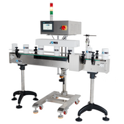 CONTINUOUS INLINE INDUCTION CAP SEALER SYSTEM 20 120MM CONVEYOR E IND 3000 CONVEYOR JORES TECHNOLOGIES H1