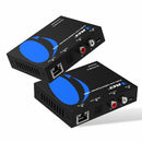 Extensor de audio digital por CAT5 de hasta 304 metros: extiende la señal óptica coaxial Toslink digital por Ethernet PoC para una mayor distancia (DA-EX1000-K) 