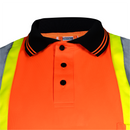 Polo de seguridad reflectante bicolor de alta visibilidad con espalda en X