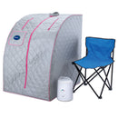 Durasage Health - Sauna de vapor personal portátil y ligera Durasage para relajarse en casa, temporizador de 60 minutos, generador de vapor de 800 vatios, silla incluida - Detalles en rosa