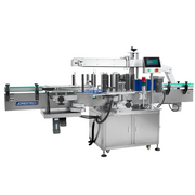 DUAL AUTOMATIC LABEL APPLICATOR FOR ROUND AND FLAT CONTAINERS E OMICRON 2 LABELER JORESTECH H18