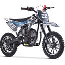 Moto de cross a gasolina para niños de 4 tiempos y 40 cc MotoTec Demon, azul, blanca o verde