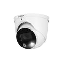 Cámara de seguridad IP tipo domo adicional para interiores y exteriores con cable analógico Ultra HD 4K Lorex E893DD-E con Smart Deterrence Plus