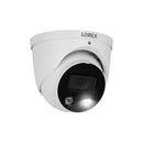 Cámara de seguridad IP tipo domo adicional para interiores y exteriores con cable analógico Ultra HD 4K Lorex E893DD-E con Smart Deterrence Plus