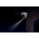 Cámara de seguridad IP tipo domo adicional para interiores y exteriores con cable analógico Ultra HD 4K Lorex E893DD-E con Smart Deterrence Plus