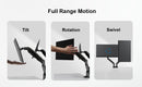 ErgoAV-Ergolink dual arm monitor mount with built in USB-C docking station for up to dual 35" monitors