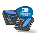 Extensor HDMI OREI con cable CAT6/CAT7, 1080p, con infrarrojos, hasta 58 metros, compatible con 3D y audio HD (EX-196PRO-KIT) 