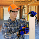 Framed Rectangular Safety Glasses with Side Shields for High Impact Protection