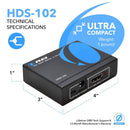 4K 1x2 HDMI Splitter: 1-in 2-out, EDID (HDS-102)